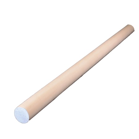 Alexandria Moulding Round Ramin Hardwood Dowel 1-1/8 in. D X 36 in. L, Light Blue 02581-R0036C1